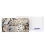 Portfel damski Skórzany VerMari Vipera Srebrny