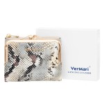 Portfel damski Skórzany VerMari Vipera Srebrny