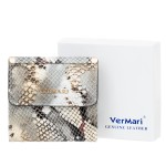 Portfel damski Skórzany VerMari Vipera Srebrny
