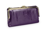 Portfel damski Skórzany VerMari Glamor Perłowy Fiolet