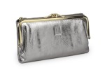 Portfel damski Skórzany VerMari Glamor Srebrny