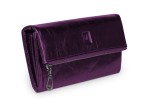 Portfel damski Skórzany VerMari Glamor Perłowy Fiolet