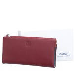 Portfel damski Skórzany VerMari Morbido Bordowy