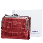 Portfel damski Skórzany VerMari Dziki Blask Czerwony