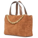 Torebka Zamszowa Vezze Piatto Grande Koniak