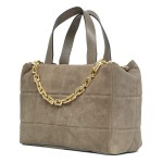 Torebka Zamszowa Vezze Piatto Grande Taupe