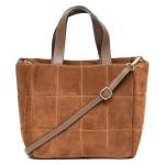 Torebka Zamszowa Vezze Piatto Koniak