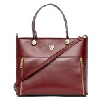 Torebka Skórzana Vezze Porto Bordowa
