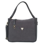 Torebka Zamszowa Vezze Harfa Antracyt