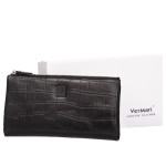 Portfel damski Skórzany VerMari Dziki Blask Czarny