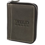 Portfel Męski Pionowy Skórzany Wild Horse Szary