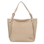 Torebka Damska Shopperka Skórzana Vezze Segna Beżowa