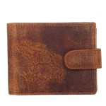 Portfel Skórzany Bellugio Jeleń RFID Ochrona kart Camel