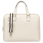 Torba Skórzana Vera Pelle Scienza na Laptop Ecru