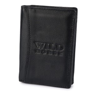 Portfel Męski Skórzany z Zapięciem Wild Horse RFID Czarny