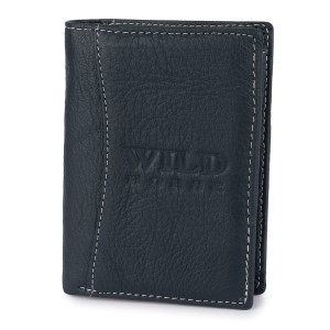 Portfel Męski Skórzany z Zapięciem Wild Horse RFID Granatowy