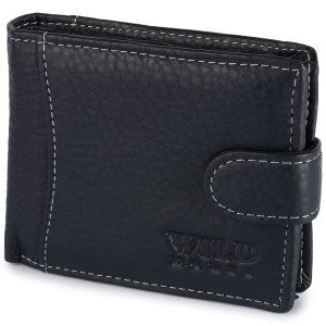 Portfel Męski Skórzany z Zapięciem Wild Horse Granatowy
