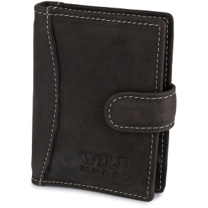 Etui na Karty Dokumenty Skórzane Wild Horse Hebanowe