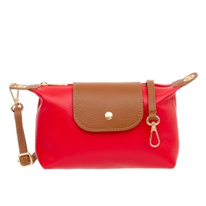 Torebka Skórzana Damska Vera Pelle Mattina Czerwona