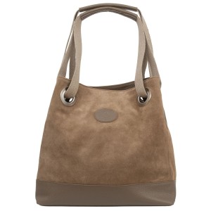 Torba Damska Skórzana Vera Pelle Borsa Taupe