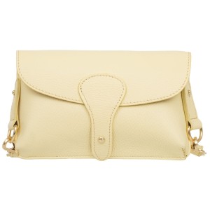 Torebka Damska Skórzana Vera Pelle Imba Żółta
