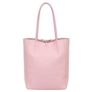 Torba Skórzana Vera Pelle Corda Różowa