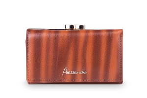 Portfel damski Skórzany Alessandro Paoli Brązowy