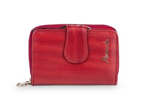 Portfel damski Skórzany Alessandro Paoli Czerwony