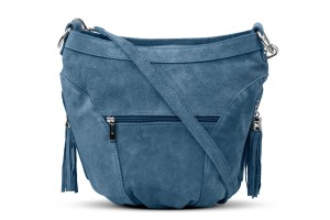 Torba Skórzana Vera Pelle Victoria Zamszowa Jeans