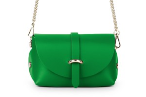 Torebka Skórzana Wieczorowa Vera Pelle Piccolo Trawiasta