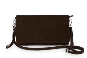 Torebka Skórzana Kopertówka Vera Pelle Choco