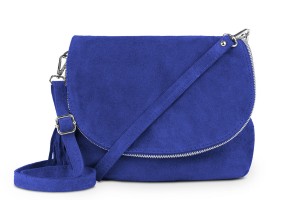 Torebka Skórzana Vera Pelle Bisaccia Zamsz Chaber