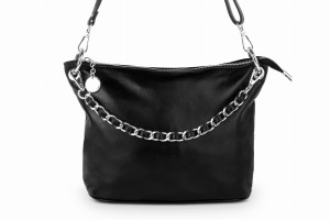 Torebka Damska Skórzana Vera Pelle Catena Czarna