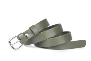 Pasek damski klasyczny khaki mat 2 cm