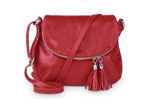 Torebka Damska BuBu Skórzana Vera Pelle Czerwona