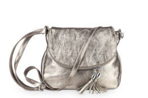 Torebka Damska BuBu Skórzana Vera Pelle Ciemne Złoto