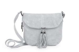 Torebka Skórzana Vera Pelle Marija Zamszowa Szara