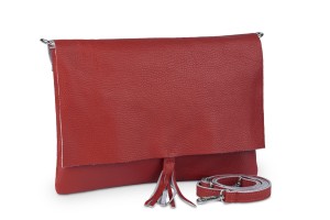Torebka Damska Listonoszka Skórzana Vera Pelle Czerwona