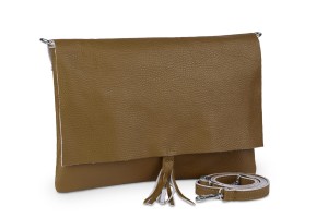 Torebka Damska Listonoszka Skórzana Vera Pelle Koniak