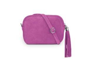 Torebka Skórzana Vera Pelle Nappa Fuksja