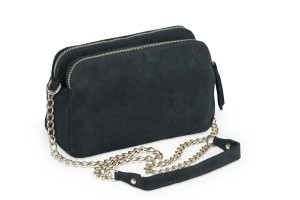 Torebka Skórzana Vera Pelle Pino Zamsz Butelkowa