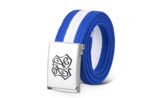 Pasek parciany Kaletnik Niebiesko Biały