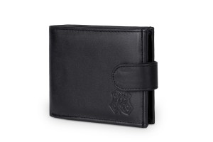 Portfel Męski Skórzany Kaletnik Syndon Czarny Mat