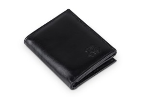 Portfel Męski Skórzany Kaletnik Kantyk Czarny