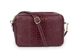 Torebka Skórzana Vera Pelle Konda Bordowa