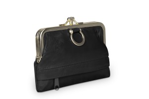 Duża Portmonetka Skórzana Kaletnik Czarna