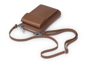 Torebka na telefon Skórzana Felicita Brązowa