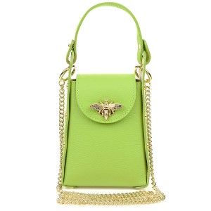 Torebka Skórzana Vezze Vespa Poco Zielona