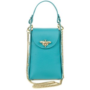 Torebka Skórzana Vezze Vespa Grande Turkusowa