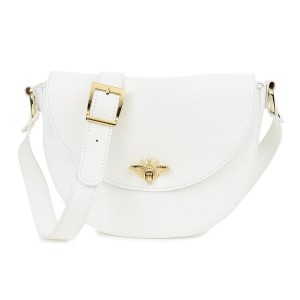 Torebka Skórzana Vezze Vespa Luna Biała